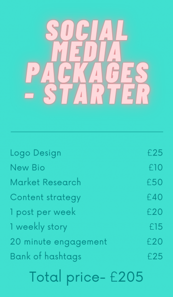 This starter package is equipped with everything a small business will need to help them be successful through social media and enable you to build a strong online presence